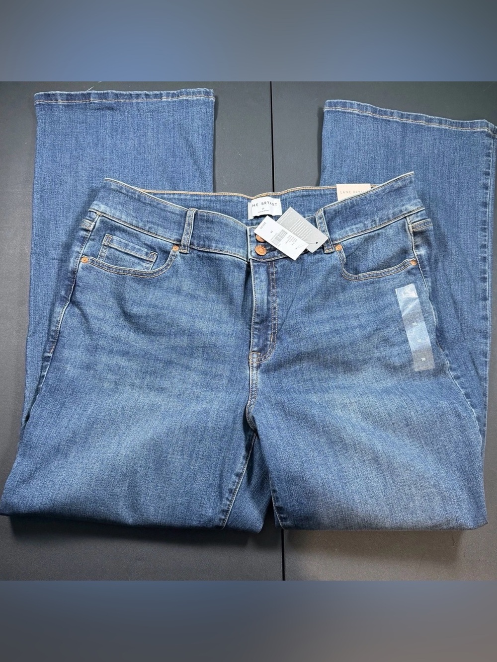 Lane Bryant Tighter Tummy Tech Women’s Jeans Size 18 Plus Blue Bootcut Mid Rise